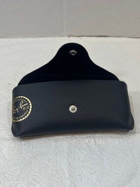 NEW Ray-Ban Sunglasses Eyeglasses Soft Leather Black Snap Case Felt Interior